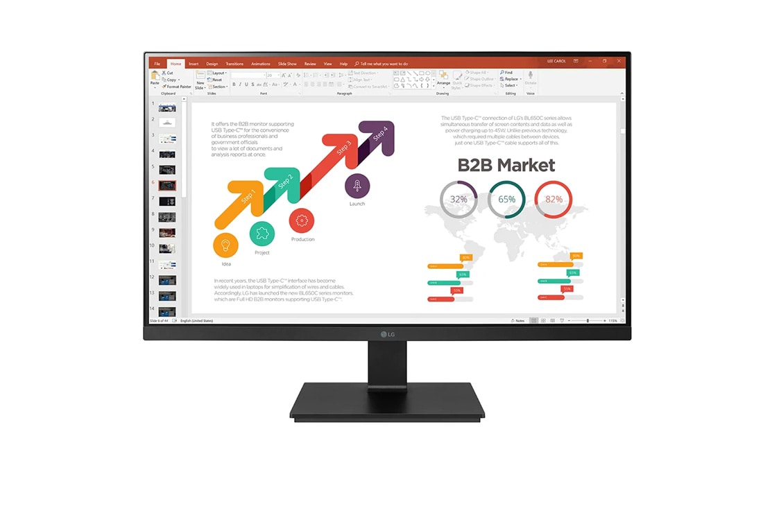 LG 27'' Full HD IPS-scherm, 27BL650C-B